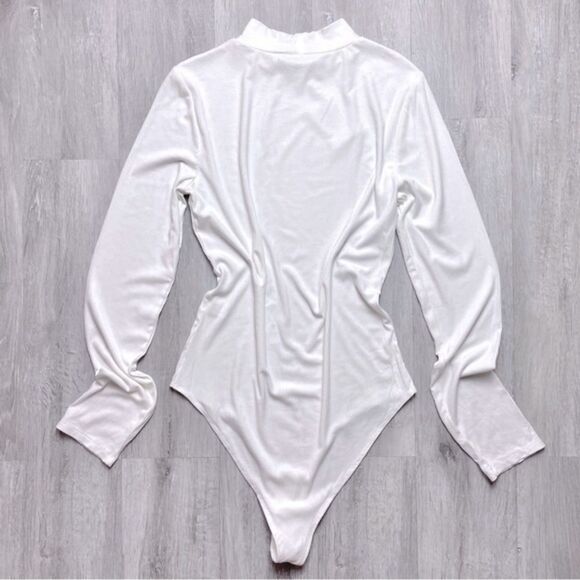 White Long Sleeve Bodysuit XL - Picture 4 of 5